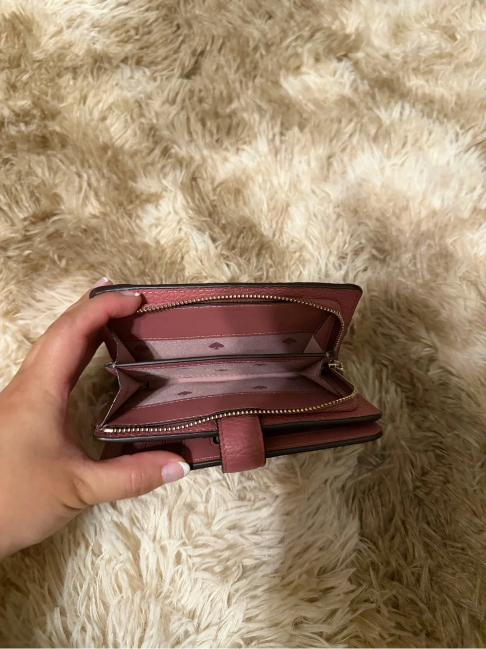 kate spade compact pebbled